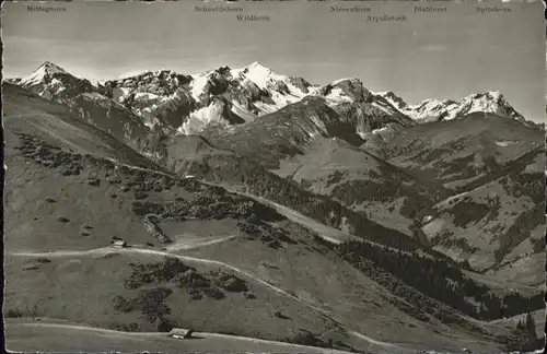 Adelboden Hahnenmoos Pass Wildhorn Mittagshorn / Adelboden /Bz. Frutigen