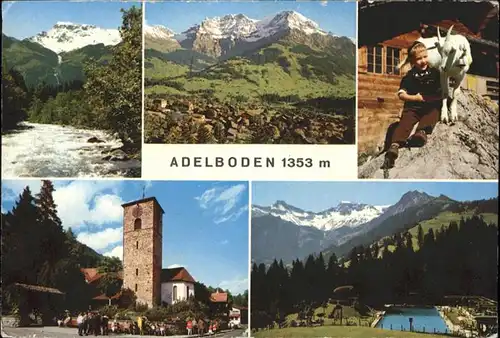 Adelboden Ziege Kind Schwimmbad  / Adelboden /Bz. Frutigen