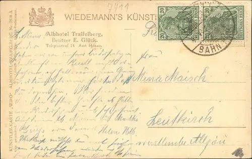Lichtenstein Wuerttemberg albhotel Traifelberg
WIRO Kuenstlerkarte Nr. 3570 a / Lichtenstein /Reutlingen LKR