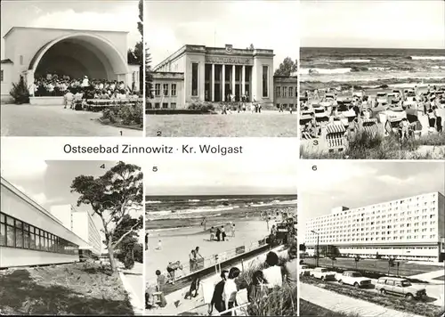 Zinnowitz Ostseebad Usedom Kulturhaus Strand Wismut Erholungsheim Roter Oktober / Zinnowitz /Ostvorpommern LKR