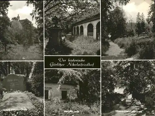 Goerlitz Sachsen Nikolaifriedhof Minna Herzlieb Grab Jakob Boehme Grab / Goerlitz /Goerlitz LKR
