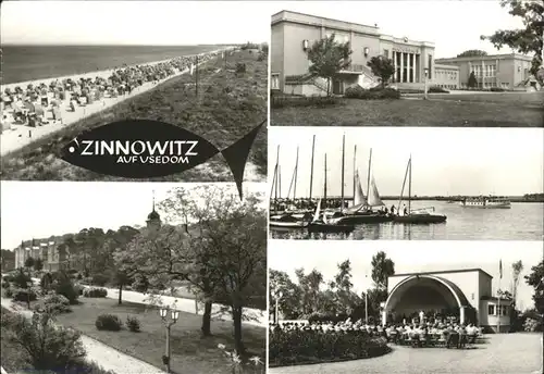 Zinnowitz Ostseebad Usedom Promenade Kulturhaus Achterwasser Musikpavillon / Zinnowitz /Ostvorpommern LKR