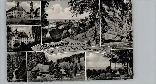 Bonndorf Schwarzwald Bonndorf Rathaus Brunnen Schloss Gasthaus Sommerau Wutachschlucht x / Bonndorf /Waldshut LKR