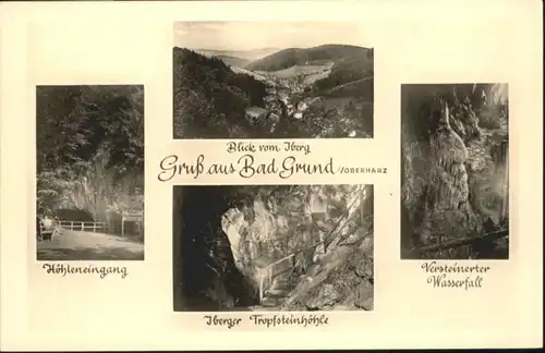 Bad Grund Harz Bad Grund Harz Iberger Tropfsteinhoehle Versteinerter Wasserfall * / Bad Grund (Harz) /Osterode Harz LKR