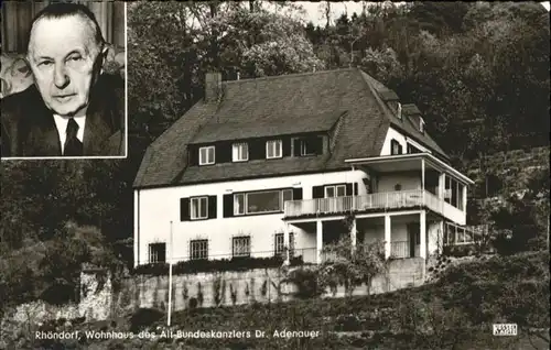 Rhoendorf Rhoendorf Wohnhaus Alt Bundeskanzler Adenauer * / Bad Honnef /Rhein-Sieg-Kreis LKR