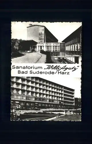 Bad Suderode Bad Suderode Sanatorium Willi Agatz x / Bad Suderode /Harz LKR