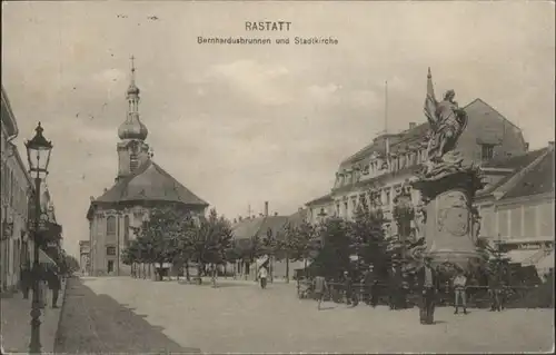 Rastatt Rastatt Bernhardusbrunnen Kirche  x / Rastatt /Rastatt LKR