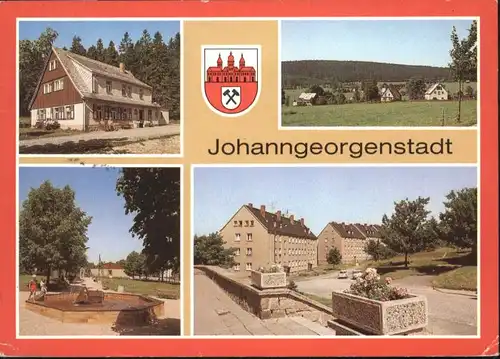 Johanngeorgenstadt Johanngeorgenstadt Ferienheim Henneberg Eibenstocker Strasse Karl Marx Ring Brunnen x / Johanngeorgenstadt /Erzgebirgskreis LKR