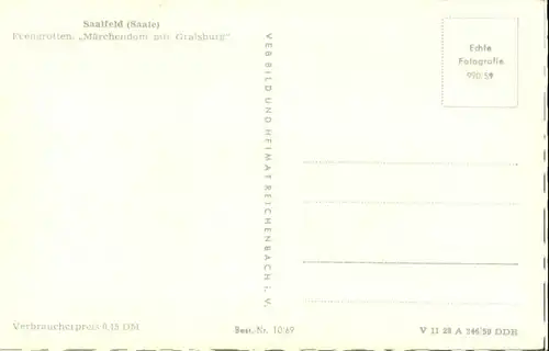 Saalfeld Saale Saalfeld Saale Feengrotte  * / Saalfeld /Saalfeld-Rudolstadt LKR