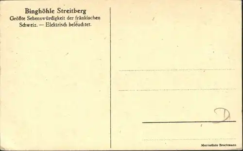 Streitberg Oberfranken Streitberg Oberfranken Binghoehle Kerzensaal * / Wiesenttal /Forchheim LKR