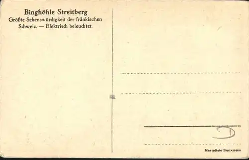 Streitberg Oberfranken Streitberg Oberfranken Binghoehle Riesensaeule * / Wiesenttal /Forchheim LKR