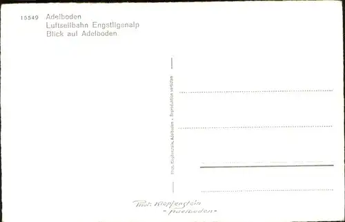 hw00136 Adelboden BE Luftseilbahn  Kategorie. Adelboden Alte Ansichtskarten