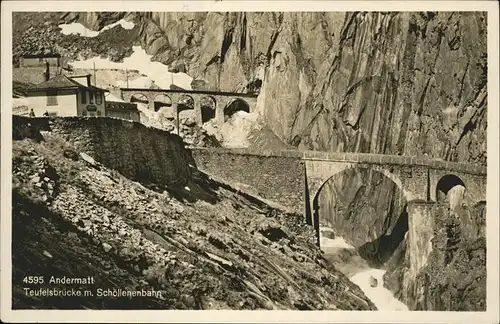 Andermatt Teufelsbruecke Schoellenenbahn Kat. Andermatt