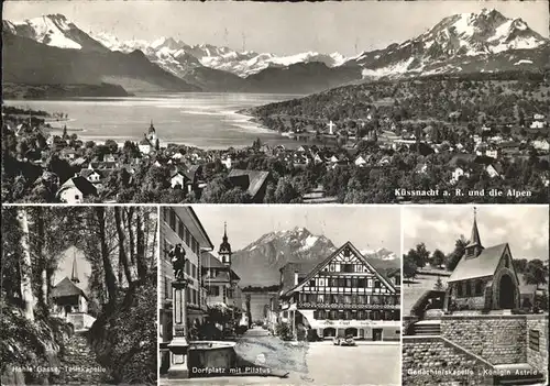 Kuessnacht Gedaechtnisskapelle Dorfplatz Pilatus Tellskapelle  Kat. Kuessnacht