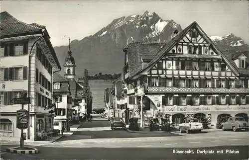 Kuessnacht Dorfplatz Pilatus Hotel Engel Kat. Kuessnacht