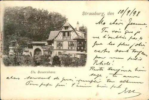 hw15256 Strasbourg Alsace Elsaess. Bauernhaus Kategorie. Strasbourg Alte Ansichtskarten