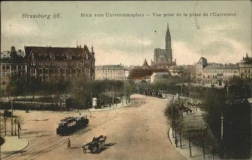 hw15370 Strasbourg Alsace Univeritaetsplatz Kategorie. Strasbourg Alte Ansichtskarten