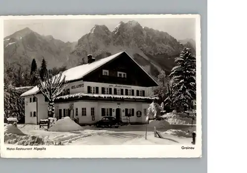 Grainau Winter-Karte, Hotel Alpspitz / Grainau /Garmisch-Partenkirchen LKR