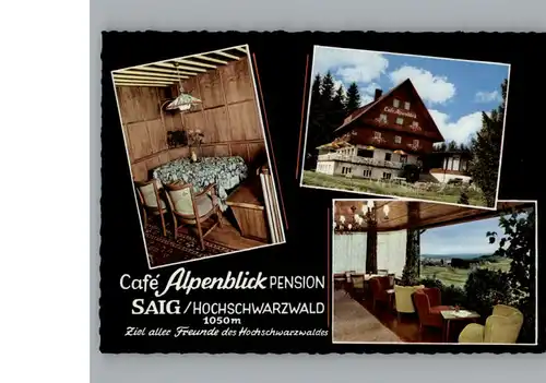 Saig Schwarzwald Pension Cafe Alpenblick / Lenzkirch /Breisgau-Hochschwarzwald LKR