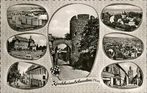 Kirchheimbolanden Luftbild Wappen Schlossstrasse Erholungsheim Kat. Kirchheimbolanden