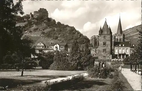 Bacharach Uferanlage Burg Stahleck Kat. Bacharach