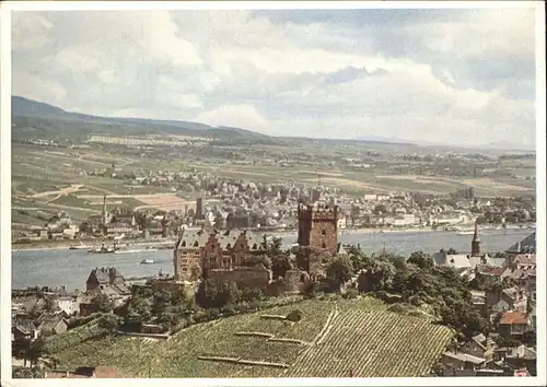 Bingen Rhein Burg Klopp Rudesheim Kat. Bingen am Rhein