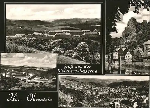Idar-Oberstein Felsenkirche Panorama Klotzberg-Kaserne Kat. Idar-Oberstein