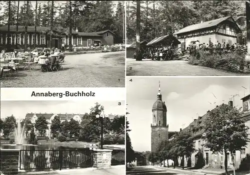 Annaberg-Buchholz Am Schutzteich St. Annen-Kirche Waldschenke Kat. Annaberg