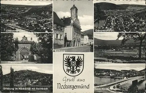 Neckargemuend Theodortor Dilsburg Neckartal Rainbach Neckarbruecke  Kat. Neckargemuend