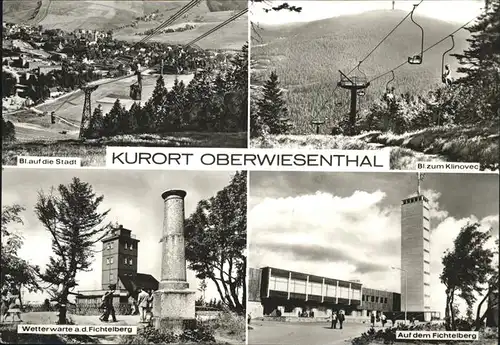 Oberwiesenthal Klinovec Fichtelberg Sesselbahn Wetterwarte Stadt Kat. Oberwiesenthal