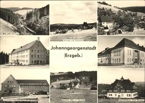 Johanngeorgenstadt Jugendherberge Ernst Schneller Unterjugel Farbmuehle Poliklinik Kat. Johanngeorgenstadt