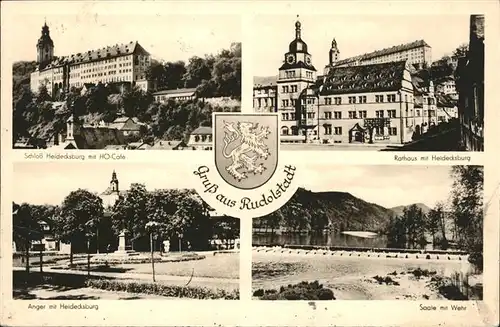 Rudolstadt Schloss Heidecksburg Rathaus Saale Wehr Kat. Rudolstadt