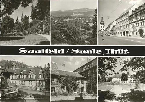 Saalfeld Saale Puschkinpark Gaststaette Quellenhaus Schloss Kat. Saalfeld