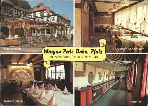 Dahn Gasthaus Wasgauperle Kegelbahn Kat. Dahn