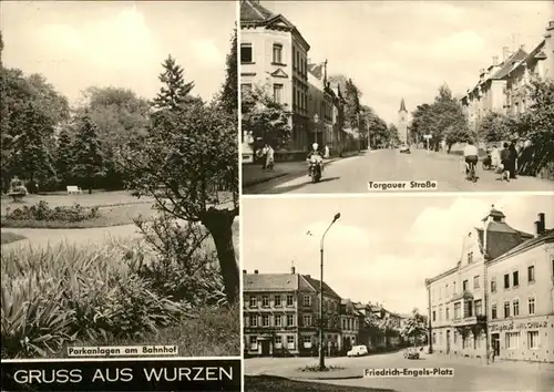 Wurzen Parkanlagen Bahnhof Torgauer Strasse Friedrich Engels Platz Kat. Wurzen