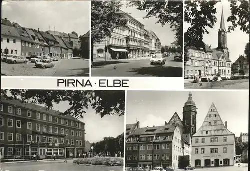 Pirna Tischerplatz Karl Marx Strasse Hotel Schwarzer Adler Kat. Pirna