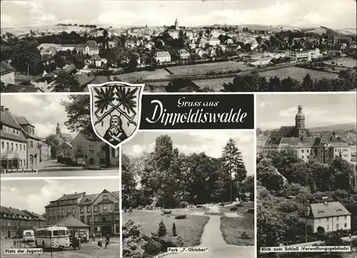 Dippoldiswalde Platz der Jugend Schloss Busse Wappen Kat. Dippoldiswalde