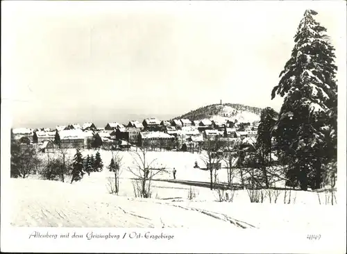 Altenberg Erzgebirge im Winter mit Geisingberg / Geising /Saechsische Schweiz-Osterzgebirge LKR