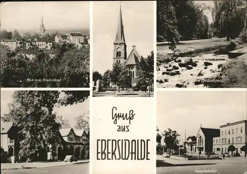 Eberswalde Hauptbahnhof Weidendamm Blick vom Drachenkopf Kat. Eberswalde