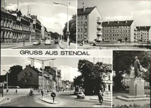 Stendal Johann Sebastian Bach Strasse Bergstrasse Arneburger Strasse Lenindenkmal Kat. Stendal