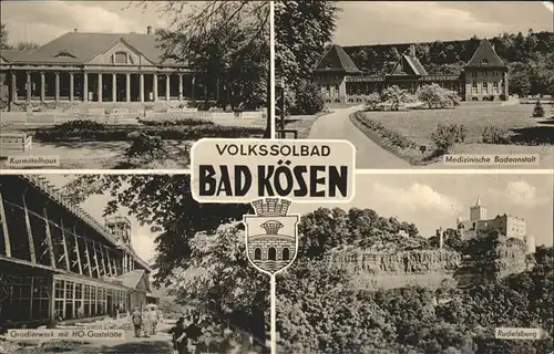 Bad Koesen Volkssolbad Badeanstalt Rudelsburg HO Gaststaette Kat. Bad Koesen