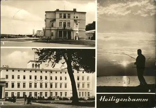 Heiligendamm Angler Fischer Maxim Gorki Haus Strandcafe Sonnenuntergang Haus Mecklenburg Kat. Bad Doberan