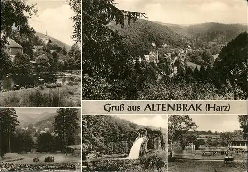 Altenbrak Bode Wetzensteinklippe Holzschleiferei Bergschwimmbad Kat. Altenbrak