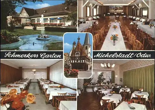 Michelstadt Schmerkers Garten Rathaus  Restaurant Kat. Michelstadt