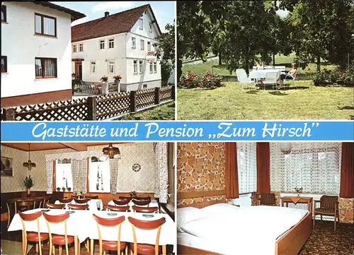 Michelstadt Gaststaette Pension Zum Hirsch Kat. Michelstadt