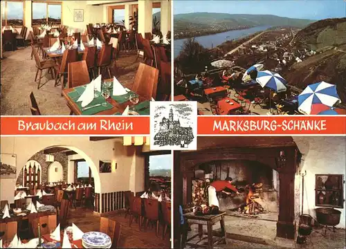 Braubach Rhein Marksburg-Schaenke / Braubach /Rhein-Lahn-Kreis LKR