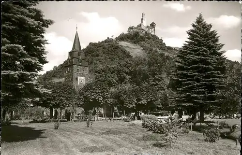 Braubach Rhein Rheinanlagen Marksburg / Braubach /Rhein-Lahn-Kreis LKR