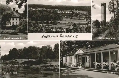 Schieder Kahlenbergturm Trinkhalle Schloss Emmerbruecke Kat. Schieder-Schwalenberg