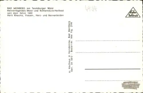 Bad Meinberg Flugaufnahme Kat. Horn-Bad Meinberg