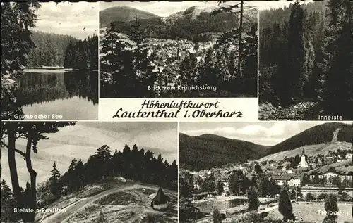 Lautenthal Grumbacher See Bielstein Pavillon Freibad Blick vom Kranichsberg Kat. Langelsheim